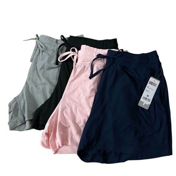 32 degrees ~ set of 4 ~ black, navy, grey and pink ~ sleep/lounge shorts ~size M - Picture 2 of 14